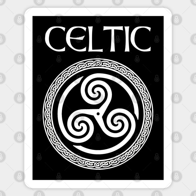 Celtic Heritage Ancient Celtic Triskelion Symbol Sticker by AgemaApparel